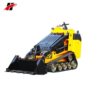 30hp dizel güç 400kgs mini bahçe yan çöp kamyonu belden kırma traktör ön uç skid steer kompakt paletli yükleyici satışı