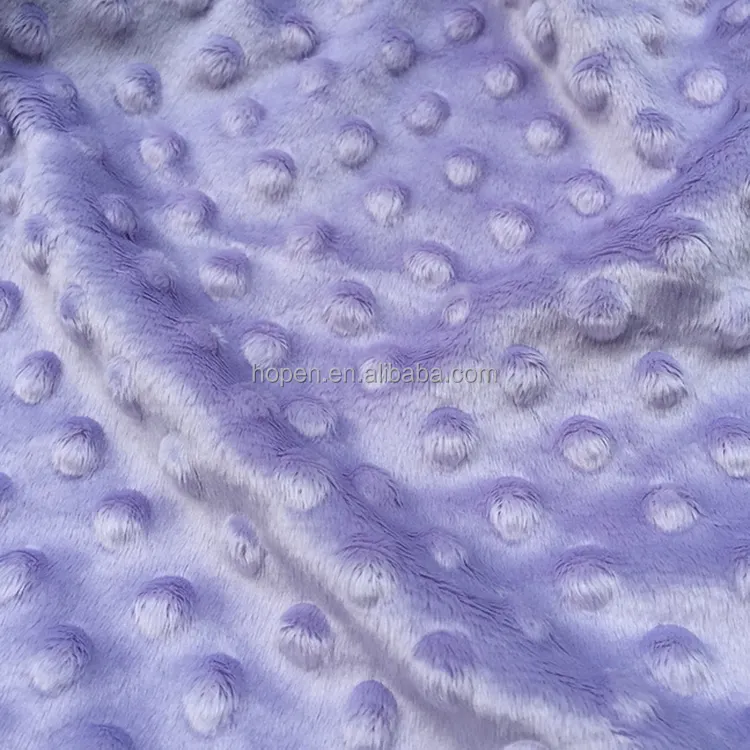 Short Velboa Super Soft Plush Fabric Holesale Knitting Minky Dimple Dot Fabric