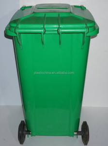 240 Litros de ruedas superior abierta de plástico al aire libre verde de <span class=keywords><strong>la</strong></span> <span class=keywords><strong>basura</strong></span> del hospital - Product Image 3