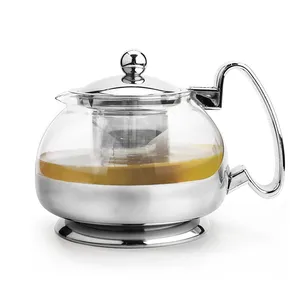 Coffee & Tea Sets Heat Resistant Tea Glas Glassware Glass Teapot With Stainless Steel Infuser