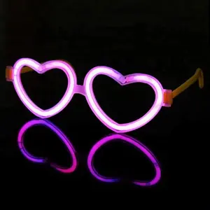 glow heart glasses for halloween christmas party glow stick diy glow heart glasses