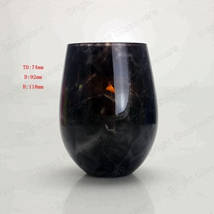 En gros haute qualité noir marbre pierre naturelle logo personnalisé porte-bougies fabriqué en chine - Product Image 3