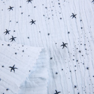 Couverture en coton biologique à motif étoiles pour bébé, <span class=keywords><strong>double</strong></span> couche, en <span class=keywords><strong>gaze</strong></span> de coton, mousseline peignée, blanc, certifié dot, 100% - Product Image 4