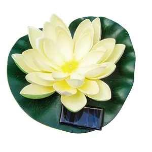 ดอกไม้โลตัสพลังงานแสงอาทิตย์ LED garden light, water lily solar LED garden light