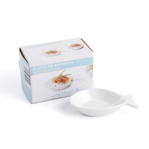 La cena de pescado blanco en forma de salsa platos <span class=keywords><strong>Tapas</strong></span> en conjunto con el embalaje de la caja de Color - Product Image 1