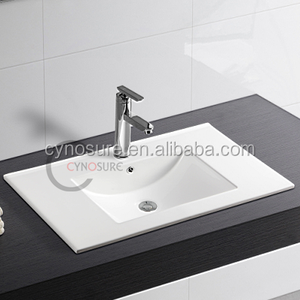 Lavabo en céramique pour meubles, cuisine CY5075FEE-sanitary, lavabo à bord de plumes - Product Image 2