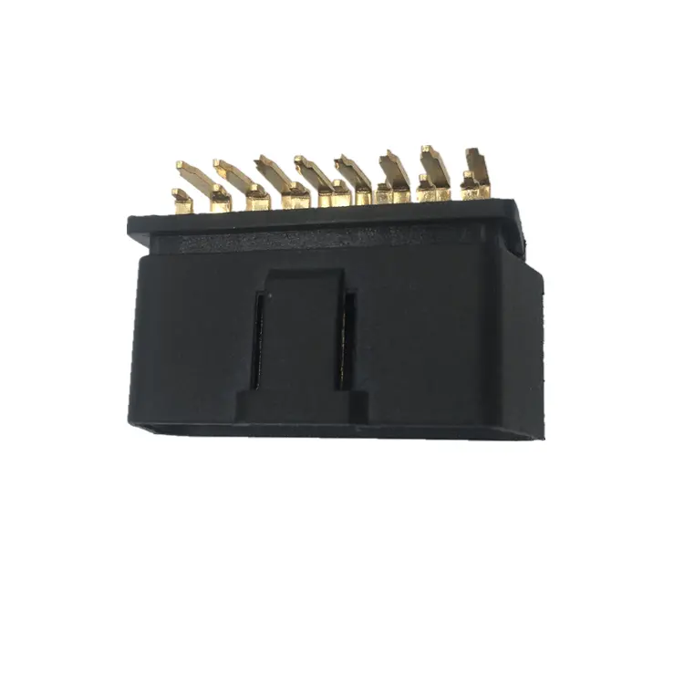 Sağ açı OBDII 16 Pin erkek konnektör ST SOM016A SAE-J1962 fiş