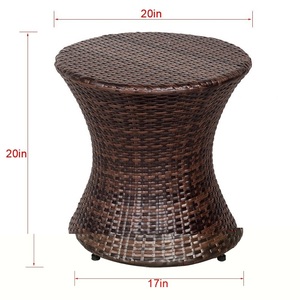 <span class=keywords><strong>Tavolino</strong></span> <span class=keywords><strong>da</strong></span> Caffè a Forma di Clessidra in Vimini per Esterni - Product Image 6