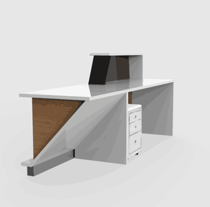 Mostrador <span class=keywords><strong>de</strong></span> Recepción Moderno <span class=keywords><strong>de</strong></span> Acrílico, Mostrador <span class=keywords><strong>de</strong></span> Caja para Hospital y Hotel, para Vestíbulo <span class=keywords><strong>de</strong></span> Oficina Profesional - Product Image 2