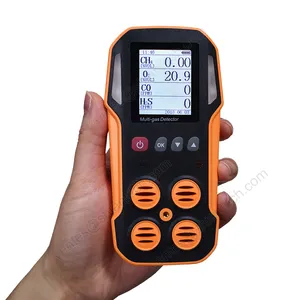 Portable Multi Gas Detektor Kebocoran Gas Alert Multi Gas Monitor untuk Entri Ruang Terbatas