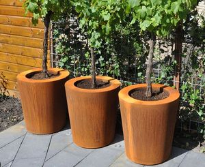 Customized Size Corten Steel Garden <strong>Tree</strong> Planters Metal <strong>Large</strong> Small <strong>Pots</strong> Minimalist Design for Home Nursery Flower Plant <strong>Pot</strong> - Product Image 1