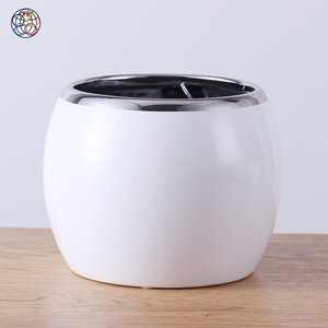 Plata blanco cerámica vidriada al aire libre altura mayor jardineras y macetas baratas <span class=keywords><strong>para</strong></span> la venta - Product Image 1
