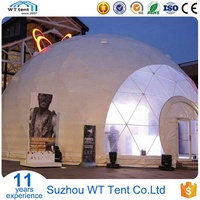 Dômes préfabriqués en PVC avec structure métallique, dômes géodésiques, maison sphérique, tente igloo