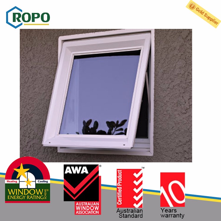 Personnalisé double vitrage UPVC/PVC windows, pas cher auvent fenêtre en verre fenêtre