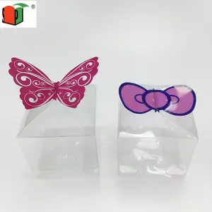 Luxury square transparent clear plastic square candy display packaging gift boxes