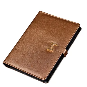 Business pu leather loose-leaf custom office supplies notes gift diary