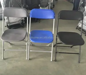 Olay & parti gri/mavi/siyah katlanır beyaz plastik sandalye
