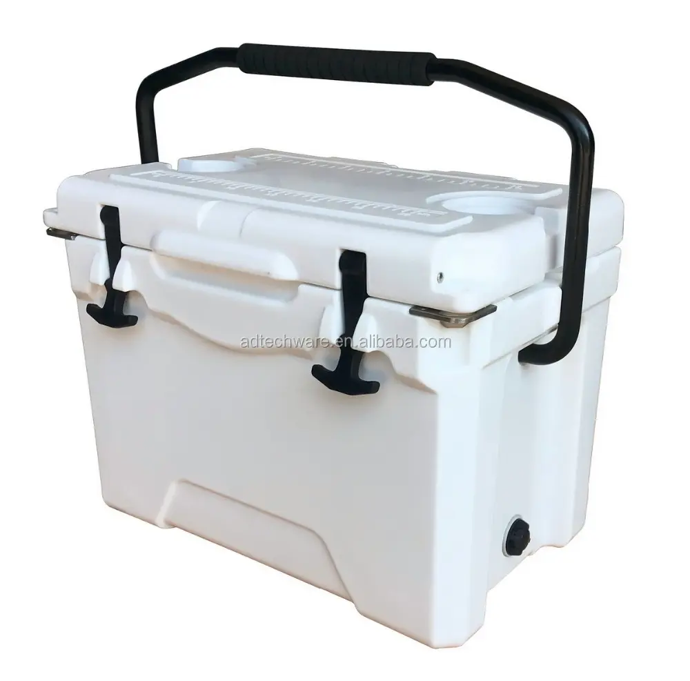 Pendingin Putar Portabel 25qt, 30qt, 35qt, 40qt, 50qt, 65qt, 75qt, 85qt, 116qt, Kotak Pendingin Es dengan Roda