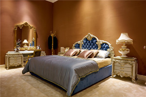 Villa Palace Furniture Golden Plated Bedroom <strong>Dressing</strong> <strong>Table</strong> <strong>with</strong> <strong>Mirror</strong> and Drawers - Product Image 5