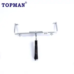 टॉमैन 12-18 इंच एल्यूमीनियम डबल आर्म एडजस्टेबल निर्माता ब्रश होल्डर पेंट रोलर फ्रेम