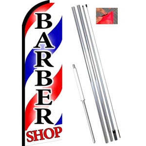 Sản Phẩm Khuyến Mại Chất Lượng Cao Cờ Bãi Biển Quảng Cáo Thể Thao <span class=keywords><strong>Polyester</strong></span> Dễ Lắp Đặt Cờ Thợ Cắt Tóc Tùy Chỉnh - Product Image 3