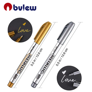 <span class=keywords><strong>Pennarelli</strong></span> Metallici Oro e Argento, Marcatori Permanenti Metallici Adatti <span class=keywords><strong>per</strong></span> Cartoline, Scrittura, Firma, Lettere, Vernice Metallica - Product Image 2