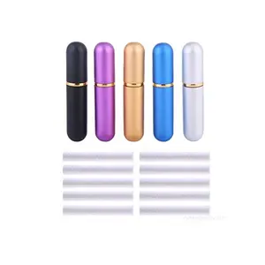 Inhalateur buccal vide en aluminium, 10 couleurs, pour aromathérapie, inhalateur métallique pour huiles essentielles, 10 pièces