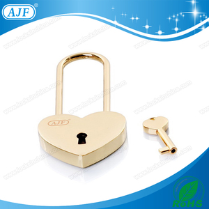<span class=keywords><strong>Cadenas</strong></span> en alliage de zinc AJF en forme de cœur doré, antivol, déverrouillage par <span class=keywords><strong>clé</strong></span>, certifié RoHS, pour la Saint-Valentin - Product Image 3