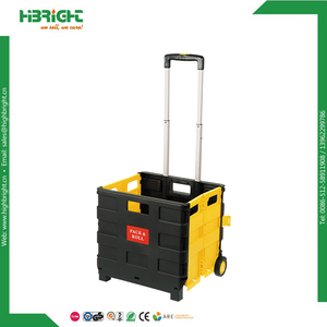 <span class=keywords><strong>Pack</strong></span> En <span class=keywords><strong>Roll</strong></span> Inklapbare Portable Opvouwbaar Opvouwbare Plastic Boodschappen <span class=keywords><strong>Trolley</strong></span> Kar Met Wielen - Product Image 2