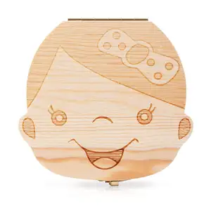 लकड़ी बच्चे के दांत बॉक्स उपहार