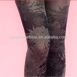 Crisantemo flor de lujo atractivo de las mujeres brillante panti medias - Product Image 3