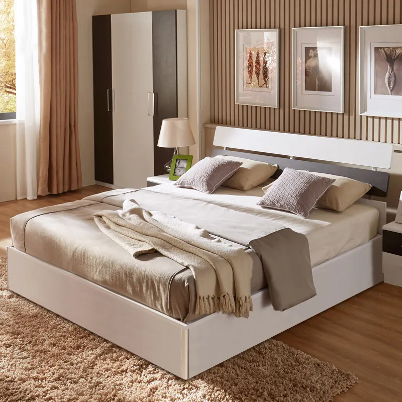 Foshan fabrika kraliyet yatak odası mobilya Set prefabrik ev dekor