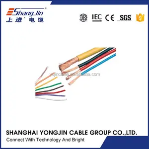 Shanghai yongjin diferentes tipos BV BvR electrica cable
