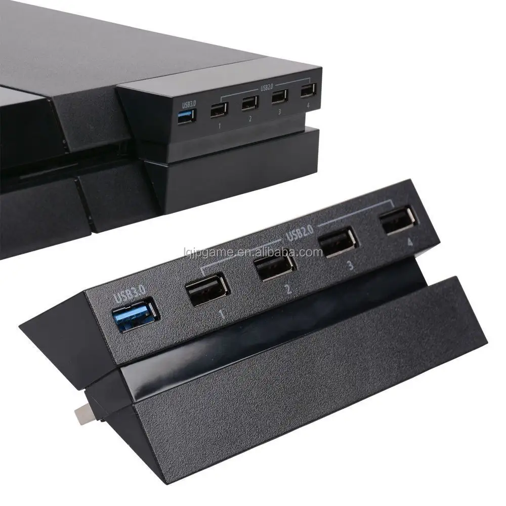 5-Port USB Hub Includes 4 x USB 2.0 and 1 x USB 3.0 for PS4 for Play station 4 Expander Hub Adapter
