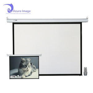 <span class=keywords><strong>Écran</strong></span> de projection <span class=keywords><strong>motorisé</strong></span> tubulaire en tissu blanc mat 4K de 100, 120 et 150 pouces pour projecteur DLP - Product Image 1