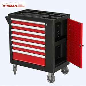 便宜的价格 Winmax 金属工具手推车工具柜与轮子