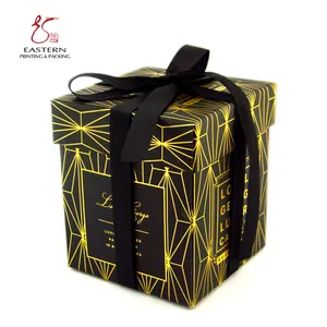 Individuelle starre modische Kerzen-Geschenkbox aus Pappe mit Folie geprägter Matt-Lamination UV-Beschichtung recycelt hergestellt