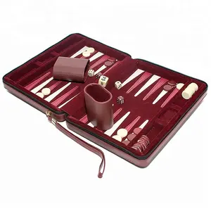 Factories OEM Chess Games Professional PU Leather Backgammon Sets