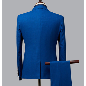 Manteau pantalon <span class=keywords><strong>pour</strong></span> <span class=keywords><strong>homme</strong></span> <span class=keywords><strong>Costume</strong></span> de <span class=keywords><strong>mariage</strong></span> <span class=keywords><strong>pour</strong></span> <span class=keywords><strong>homme</strong></span> Bleu royal à double boutonnage <span class=keywords><strong>pour</strong></span> <span class=keywords><strong>homme</strong></span> - Product Image 3