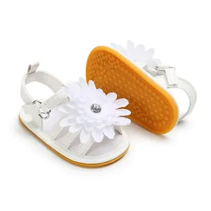 2020 ग्रीष्मकालीन पु चमड़ा फूल नवजात जूते लड़की बच्चा सैंडल
