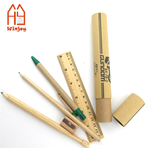 Fantasia ultima cancelleria della scuola riciclata, porcellana scuola di cancelleria regalo Set <span class=keywords><strong>Eco</strong></span> Friendly penna righello matita in tubo di carta - Product Image 4
