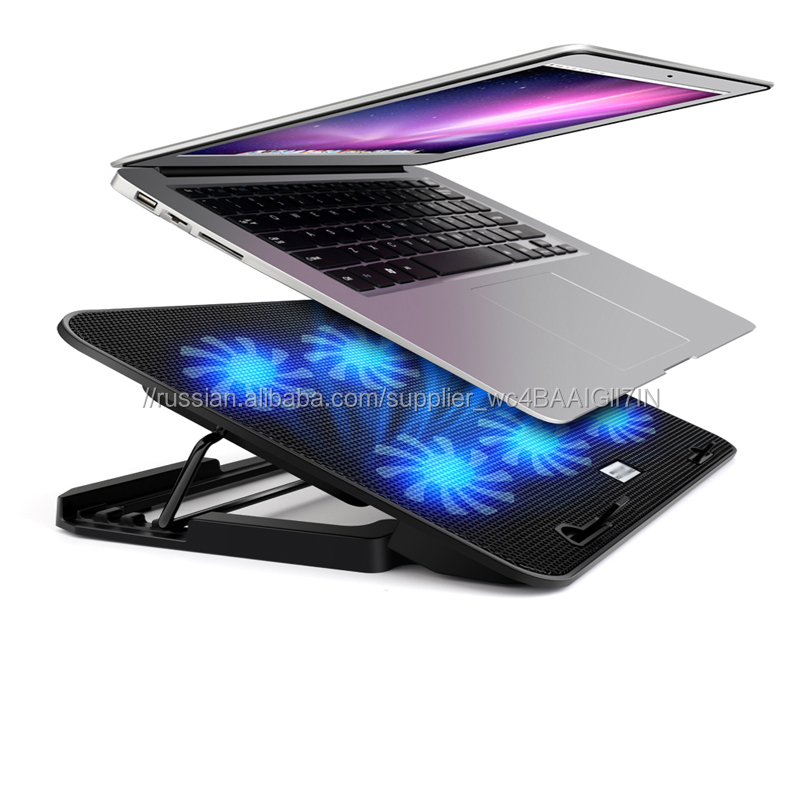 China factory hot selling 6 fans adjustable laptop honey comb cooling pad