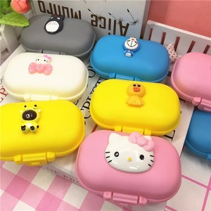 2019 Amazon Hot Selling Children Cute Cartoon Hello Kitty Portable Small Travel Pill Box/ Pill Case