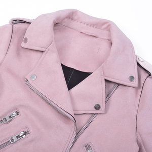 Nouveau modèle de <span class=keywords><strong>veste</strong></span> courte <span class=keywords><strong>en</strong></span> simili daim décontractée pour <span class=keywords><strong>femme</strong></span>, <span class=keywords><strong>veste</strong></span> <span class=keywords><strong>en</strong></span> <span class=keywords><strong>cuir</strong></span> synthétique pour le printemps - Product Image 4