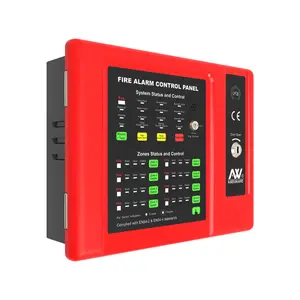¡Venta caliente! Sistema de alarma contra incendios convencional, Panel de Control de 4 zonas y 8 zonas, sistema de alarma contra incendios con 220V, 2 cables, precio de fábrica