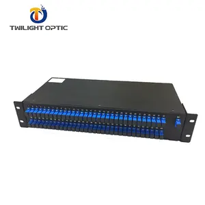Standard Rack Mount 1 * 64 SC APC/UPC Connector Optical Fiber PLC Splitter