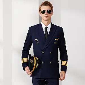 Custom Fashion Design Luft pilot Stewardess Hostess Flug begleiter Airline Uniformen