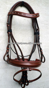 BRIDA DE CABALLO DE CUERO DE FANTASÍA CON AGARRE DE GOMA RIENAS HEBILLA DE ACERO INOXIDABLE VENTA SUPERIOR BRIDA DE CUERO - Product Image 2