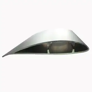 Modern yeni tasarım anodize alüminyum profil fan airfoil bina oval louvre