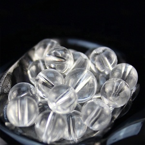 Großhandel dekorative Perlen Vorhänge 6mm runde Glasperlen Kristall perlen transparente natürliche Schmuck Geschenk verpackung Volkskunst - Product Image 3
